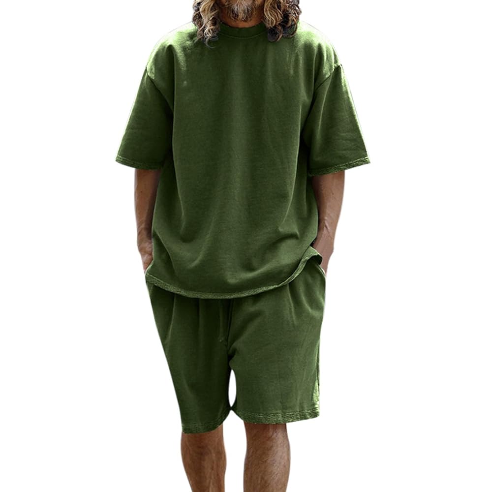 Amazon | [Fulorrita] スウェット 上下 メンズ 夏服 半袖 t
